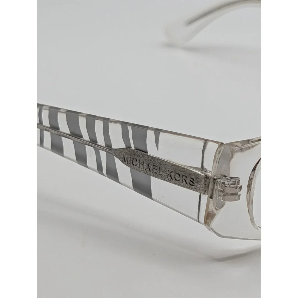 Michael Kors MK612 971 Eyeglass Frames Clear Crystal Zebra Print Rectangle